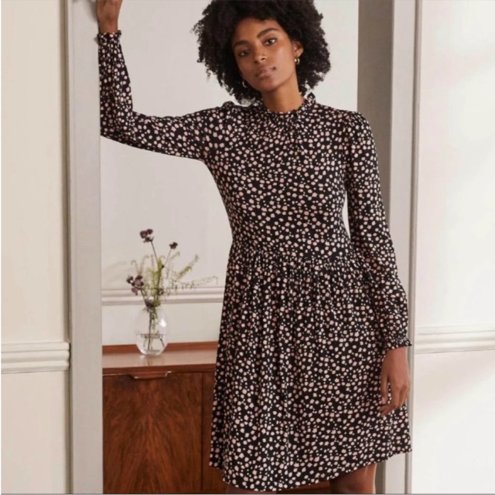 Floral Black and White Women's Dress